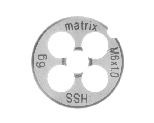 Плашка М6 х 1 мм, Р6М5 Matrix