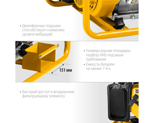 Генератор бензиновый 3300 Вт с электростартером STEHER GS-4500Е