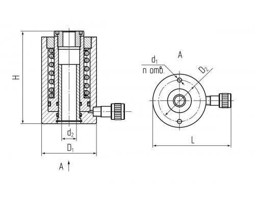Домкрат с полым штоком ДП100П75 (КВТ) 84592