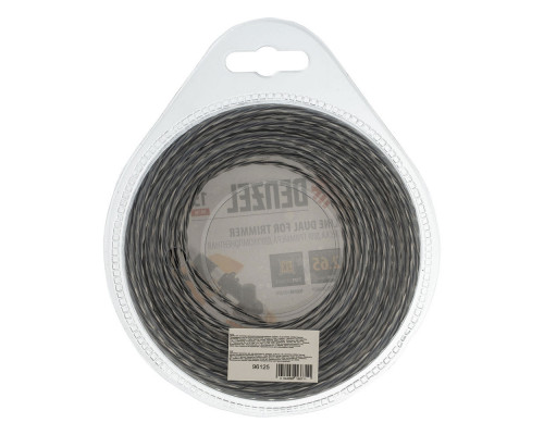 Леска для триммера двухкомпонентная, квадратная 2.65 мм x 15 м Extra cord Denzel (96125)