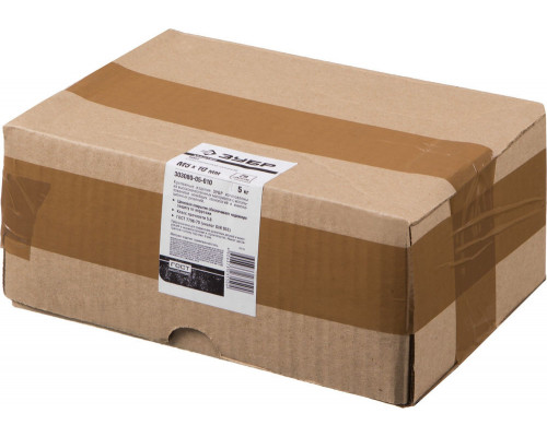 Болт M5 x 10 мм, кл. пр. 5.8, цинк, 5 кг, ГОСТ 7798-70 ЗУБР 303080-05-010