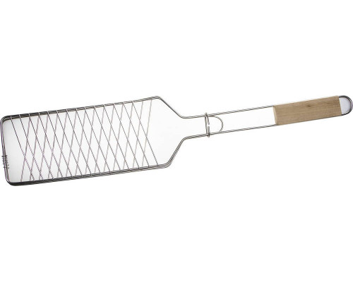 GRINDA Barbecue, 620 х 120 мм, для рыбы, нержавеющая сталь, одинарная решетка-гриль (424731)