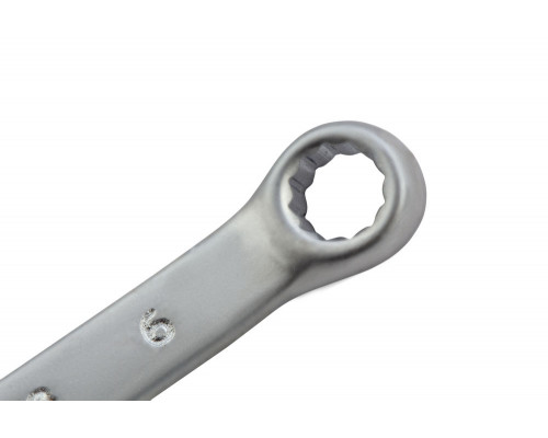 Ключ комбинированный, 6 мм, CrV, матовый хром Matrix