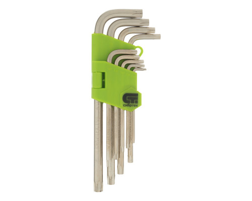 Набор ключей имбусовых Tamper-Torx , 9 шт: ТТ10-ТТ50.45x, закаленные, удлиненные, никель Сибртех