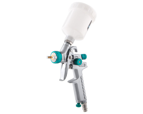 Краскораспылитель AG 810 HVLP, гравитационный, сопло 0.8 мм и 1 мм Stels (57361)