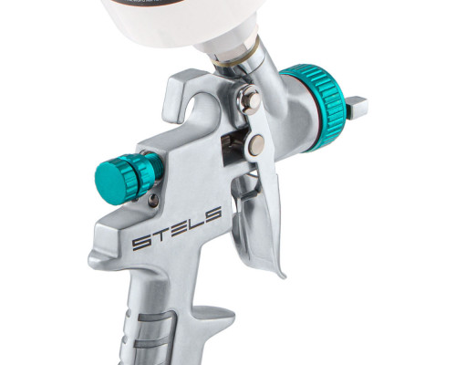 Краскораспылитель AG 810 HVLP, гравитационный, сопло 0.8 мм и 1 мм Stels (57361)