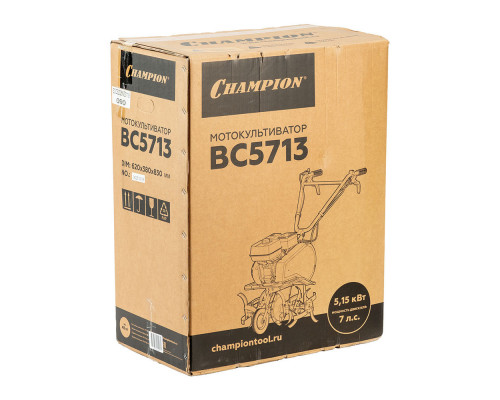 Мотокультиватор Champion ВC5713 (6,5лс 1F/1R 54-78см 33см 3,6л 53кг) (BC5713)
