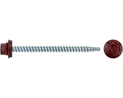 Шурупы кровельные со сверлом 4.8 х 70 100шт , красный RAL 3003 Фасовка (23554-0)