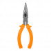 Длинногубцы изогнутые Classic, 160 мм, шлифованные, пластмассовые рукоятки Sparta (17411)