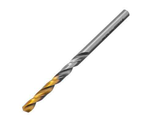 Сверло спиральное по металлу 4,5 x 80 мм, Р6М5, Golden Tip Denzel (718231)
