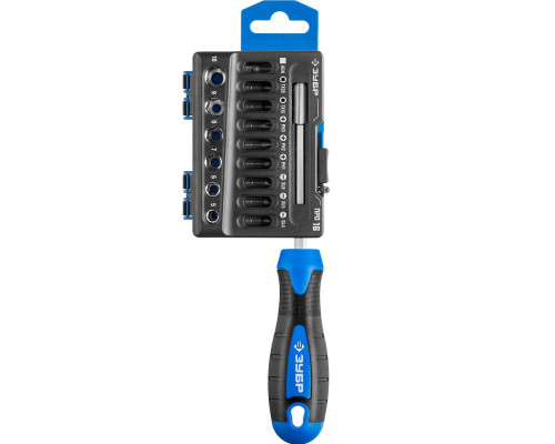 Отвертка-битодержатель с насадками Профессионал ЗУБР 25216