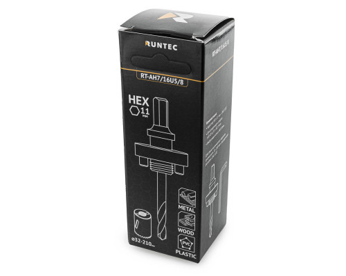 Адаптер для биметаллических коронок 32-210 мм, HEX 11 мм - UNF 5/8