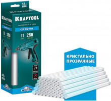 Клеевые стержни 11?250 мм Cristal кристально прозрачные 40 шт KRAFTOOL 06846-40