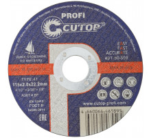 Профессиональный диск отрезной по металлу и нержавеющей стали Cutop Profi Т41-115 х 2,0 х 22,2 мм (50-559)