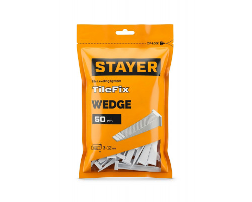 STAYER СВП TileFix, клин 50 шт, система выравнивания плитки ?ворота? (33848-50)
