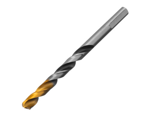 Сверло спиральное по металлу 7,0 x 109мм, Р6М5, Golden Tip, многогранная заточка Denzel (718280)