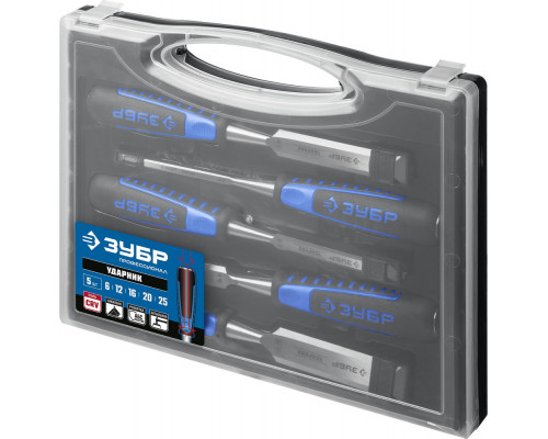 Набор стамесок-долот 5 предм Профессионал ЗУБР Ударник 18097-H5