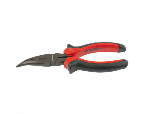 Длинногубцы изогнутые Black Nickel, 180 мм, двухкомпонентные рукоятки Matrix (17460)