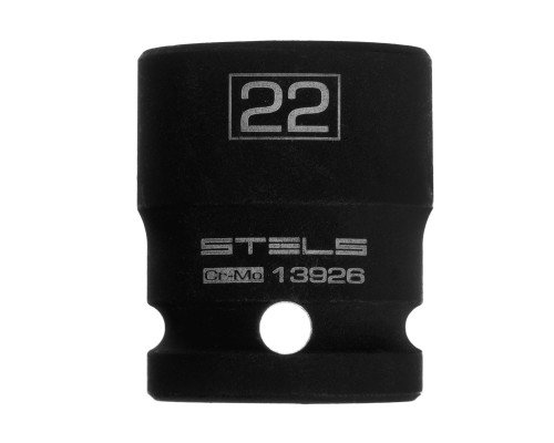 Головка ударная шестигранная, 22 мм, 1/2, CrMo Stels