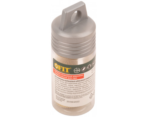 Коронка кольцевая для УШМ, М14, по керамограниту, камню и кафелю алмазная, вакуумное спекание 20х60 мм (16338)