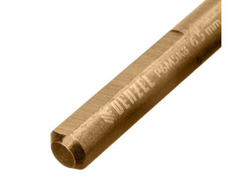 Набор сверл по металлу, 1,5-6,5мм, Р6М5К8-TiN, Golden Tip, 13 шт Denzel (723006)