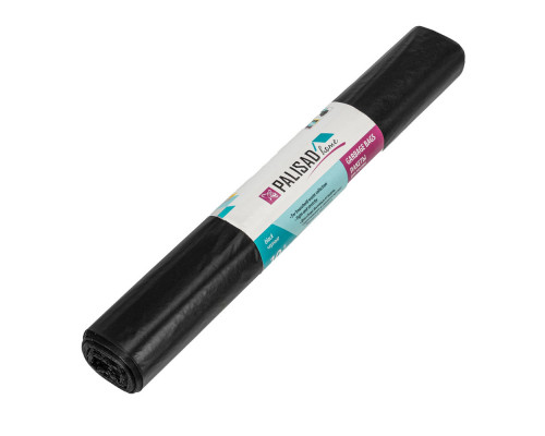 Пакеты для мусора 120 л x 10 шт., ПВД прочные черные, длинный ролик, Home Palisad (927265)