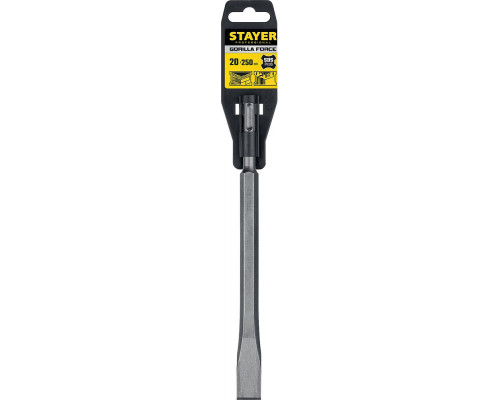 Зубило плоское Gorilla Force, 20 х 250 мм, SDS-Plus STAYER Professional 29352-20-250_z02
