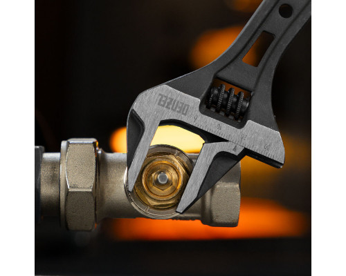 Ключ разводной, 200 мм, CrV, кованый Denzel