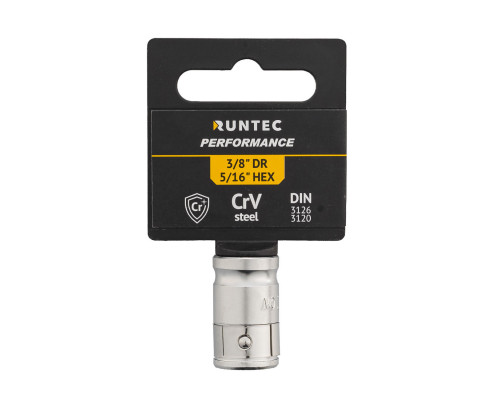 RUNTEC RT-H38A516B Переходник-адаптер для бит RUNTEC CrV, 3/8