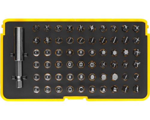 Набор бит 61 шт, с магнитным адаптером STAYER 26084-H61