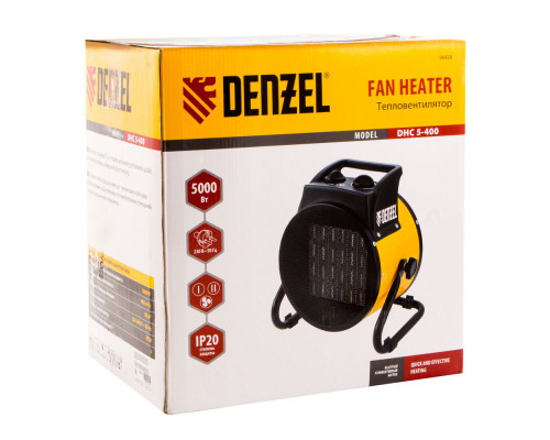 Тепловая пушка, керамический нагреватель (тепловентилятор) DHC 5-400, 230 В, 0.04/3/5 кВт Denzel (96428)