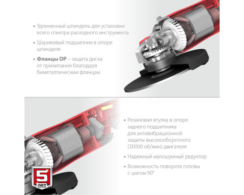 УШМ 2400 Вт d230 мм ЗУБР УШМ-230-2405 П