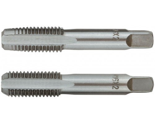 Метчики ручные, комплект 2 шт. М16 х 2.0 мм