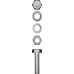 Болт с гайкой и шайбами M8 x 20 мм, цинк, 6 шт ЗУБР DIN 933 303436-08-020
