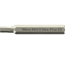 840/0 Micro Hex-Plus Бита с внешним шестигранником, HEX 2.5 x 30 мм, хвостовик шестигранный 5/32