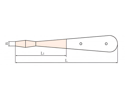Отвертка монтажника SL 8х110 (общ.250мм) искробезопасный сплав BeCu 262-1004, HORTZ