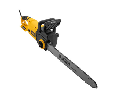 Пила цепная электрическая EDS-2200, 2.2 кВт,продольная, шина 45 см, шаг 3/8, паз 1.3 мм, 62 звена Denzel (95619)
