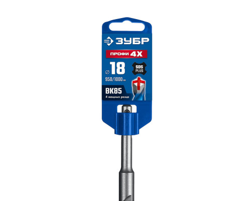 Бур SDS-plus 18 х 1000 мм ПРОФИ-4Х ЗУБР 29313-1000-18
