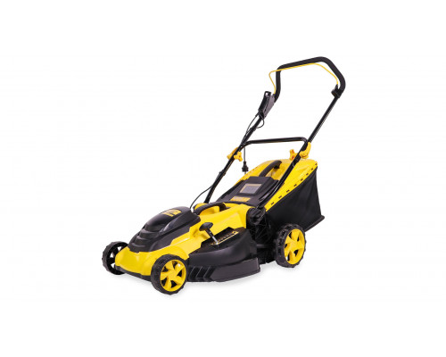 Газонокосилка эл. CHAMPION EM4118 (1,8 кВт пласт.+ткань травосб. 50л ширина 420мм 25-75мм, 13кг) (EM4118)