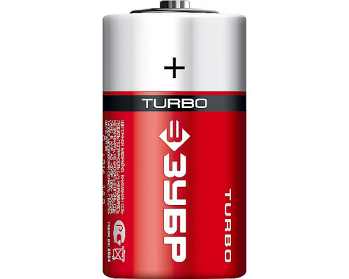 Батарейки алкалиновые TURBO, C x 2, 1.5 В ЗУБР 59215-2C_z01