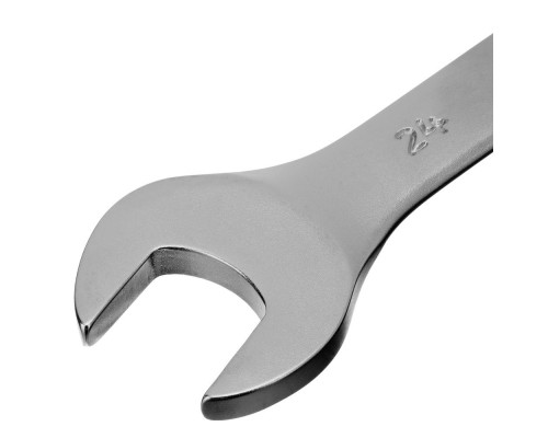 Ключ комбинированный, 24 мм, CrV, матовый хром Stels