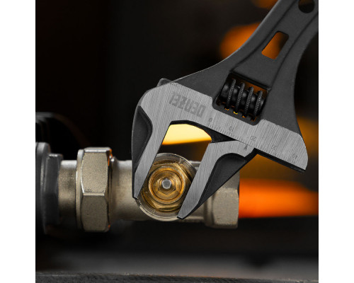 Ключ разводной, 250 мм, CrV, кованый Denzel