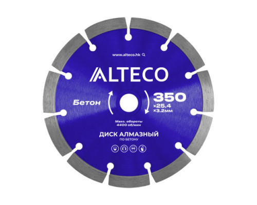 Диск алмазный по бетону 350*25,4 ALTECO, шт