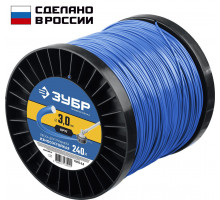 Леска для триммера КРУГ, 3.0 мм, 240 м ЗУБР Профессионал 71015-3.0