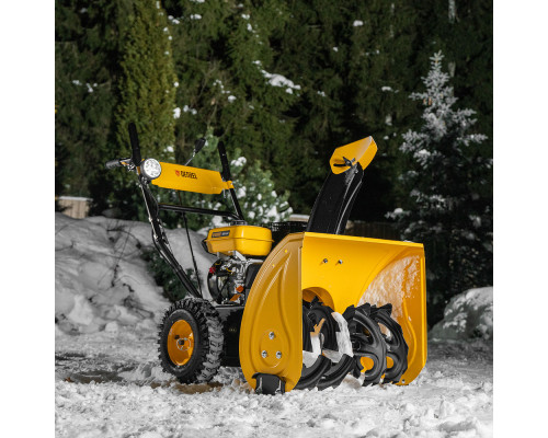 Бензиновая снегоуборочная машина SBM 610, 212 cc, ручной старт, фара Denzel (97653)