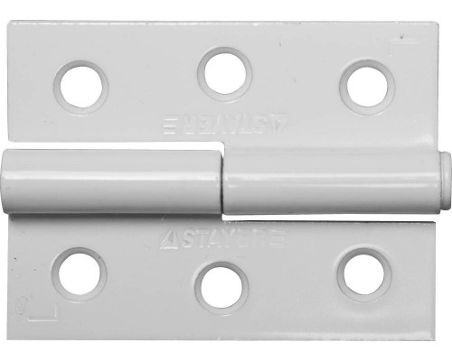 Петля карточная 65 x 48 x 2.0 мм, разъемная, левая, цвет белая STAYER 37613-65-2L