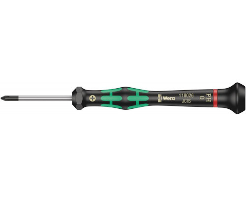 Отвёртка крестовая прецизионная PH 0 x 40 мм Kraftform Micro серия 2050 PH Wera WE-118026