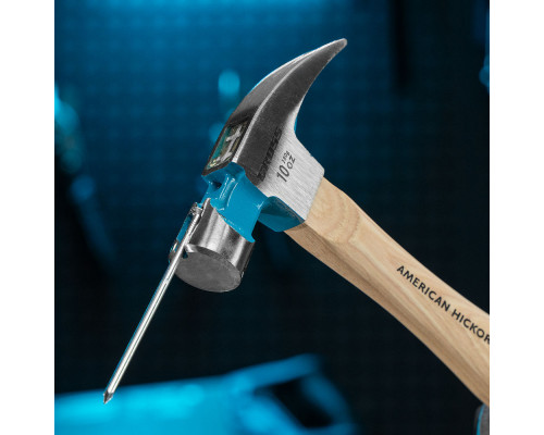 Молоток-гвоздодер, 280 г, угол 75, магнит, обрезиненная рукоятка American hickory GROSS