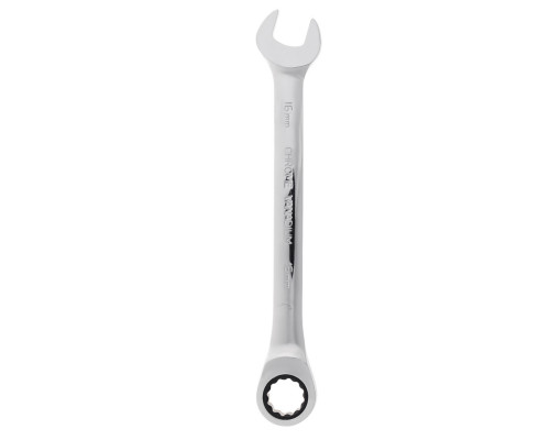 RUNTEC RT-WR16T90 Ключ комбинированный трещоточный RUNTEC CrV, 90 зубцов, 16 мм (RT-WR16T90)