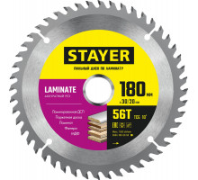 Диск пильный по ламинату Laminate STAYER 180x30/20 мм 56Т аккуратный рез 3684-180-30-56_z01  